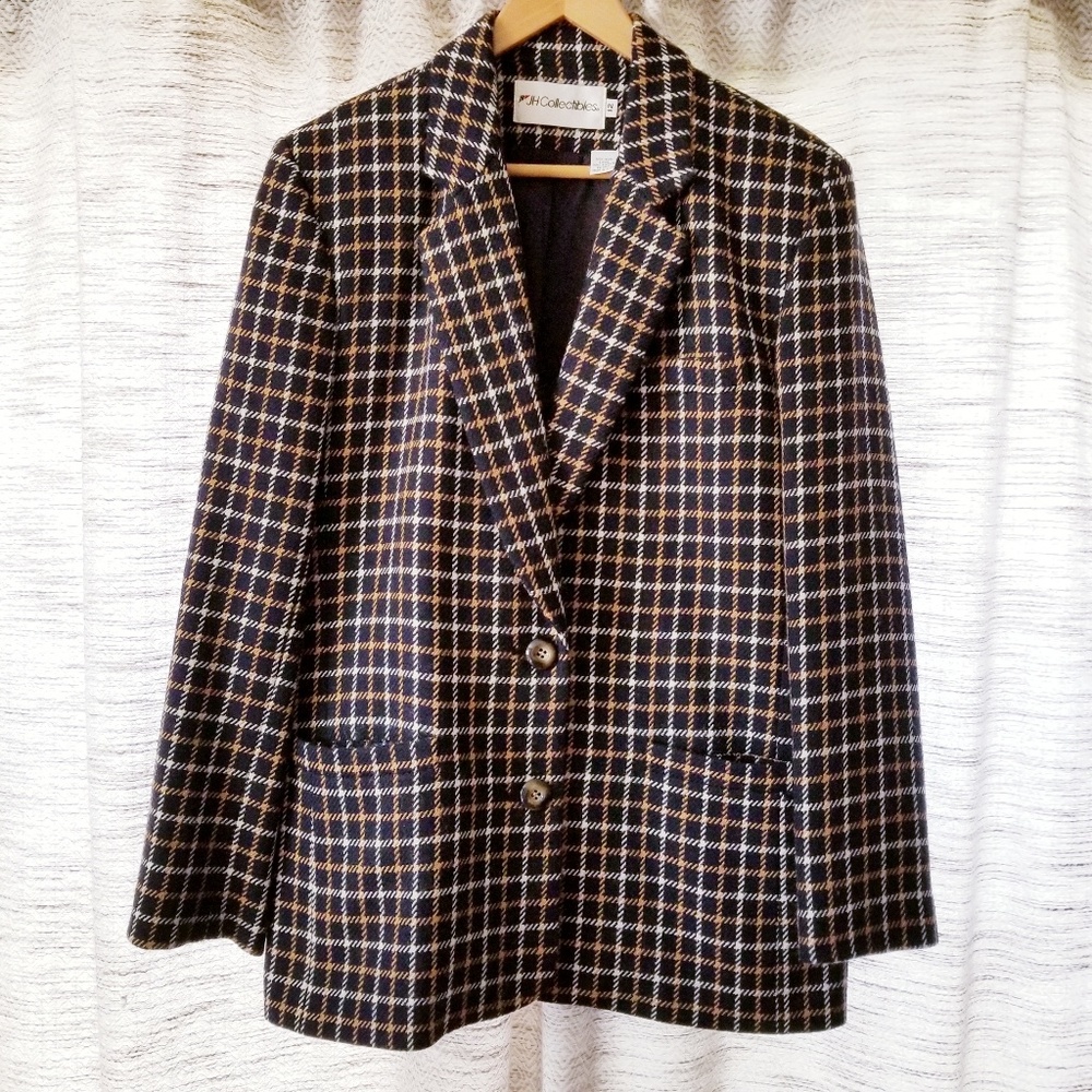 JH Collectibles Vintage 90's Blazer Navy White 12